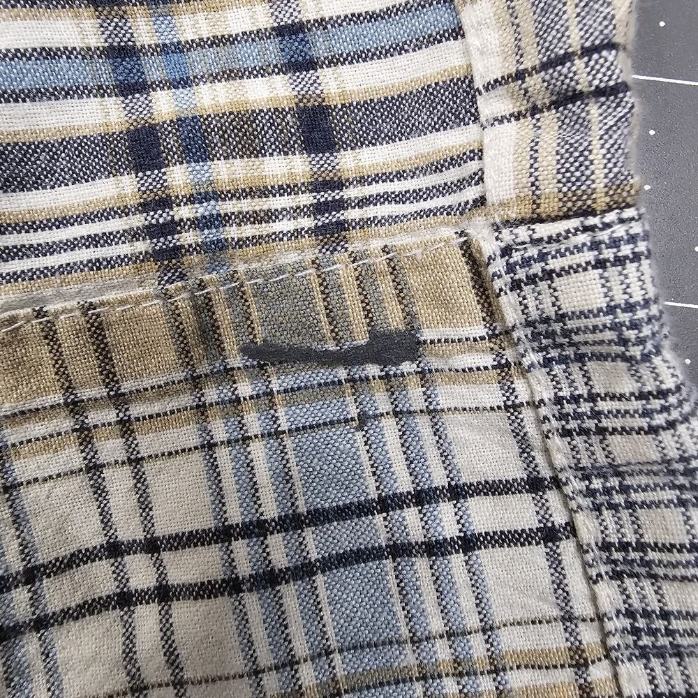 Vintage Old Navy Madras Patchwork Shorts Men's 38x10 Plaid Preppy Loose Relaxed - Picture 14 of 14